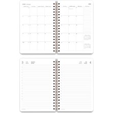 Matt Notebook 2022 Günlük Spiralli 12 Aylık Ajanda Lacivert