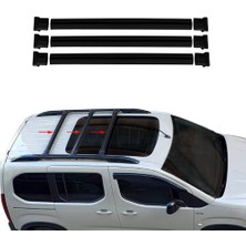 AccessoryPart Citroen Berlingo 2008-2019 Arası Ara Atkı Tavan Barı-Siyah 3 Adet Bar