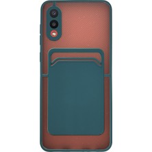 Fitcase Samsung Galaxy A02 Kılıf Cardy Kartlık Cepli Mat Kapak