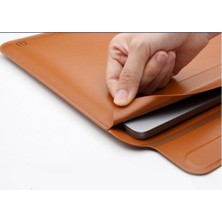 Dolia Macbook Air 13.3" 2020 Deri Çanta & Stand & Kılıf - Premium - 3 mm Ultra Ince - Şık Tasarım