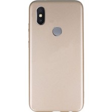 Dlrcase Xiaomi Mi A2 Kılıf Premier Lüx Mat Esnek Silikon Gold