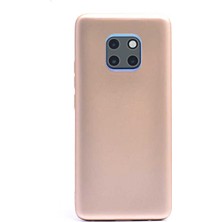 Dlrcase Huawei Mate 20 Kılıf Premier Silikon Arka Koruma+Nano Glass Gold