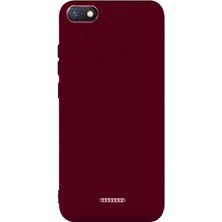 Dlrcase Xiaomi Redmi 6A Kılıfları Kılıf Premier Silikon Koruma+Nano Glass Mürdüm