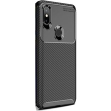 Dlrcase Xiaomi Mi Mix 3 Kılıf Negro Karbon Dizayn Silikon+Nano Glass Siyah