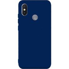 Dlrcase Xiaomi Mi 8 Kılıf Premier Silikon Ipeksi Dokunuş+Nano Glass Lacivert