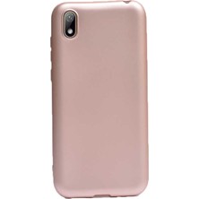 Dlrcase Huawei Honor 8s Kılıf Premier Silikon Esnek Koruma+Nano Glass Bronz