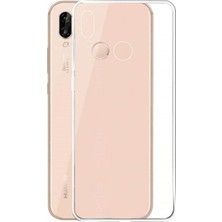 Dlrcase Huawei Honor Play Kılıf Süper Silikon Arka Koruma+Nano Glass Şeffaf