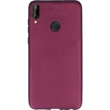 Dlrcase Huawei Honor Play Kılıf Premier Esnek Lüx Silikon+Nano Glass Mürdüm