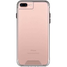 Dlrcase Apple iPhone 8 Plus Kılıf Gard Nitro Şeffaf Silikon+Nano Glass Şeffaf