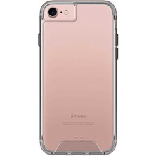 Dlrcase Apple iPhone 6 Kılıf Gard Nitro Şeffaf Sert Silikon+Nano Glass Şeffaf