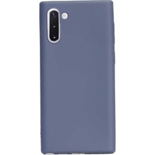 Dlrcase Samsung Galaxy Note 10 Kılıf Premier Silikon Esnek Arka Koruma Lacivert