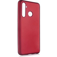 Dlrcase Realme 5 Pro Kılıf Premier Silikon Esnek Koruma+Nano Glass Mürdüm