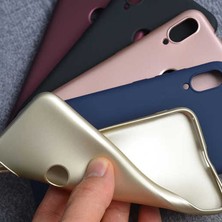 Dlrcase Xiaomi Mi Play Kılıf Premier Silikon Esnek Koruma+Nano Glass Lacivert