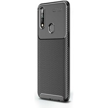 Dlrcase Oppo A91 Kılıf Negro Karbon Dizayn Silikon Siyah