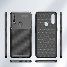 Dlrcase Oppo A91 Kılıf Negro Karbon Dizayn Silikon Siyah