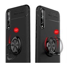 Dlrcase Huawei Y8P Kılıf Ravel Silikon Yüzüklü Mıknatıslı Mavi