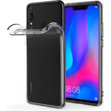 Dlrcase Huawei P Smart 2019 Kılıf Süper Silikon Yumuşak Koruma+Nano Glass Şeffaf