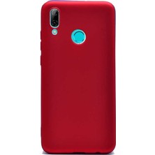 Dlrcase Huawei Honor 10 Lite Kılıf Premier Silikon Esnek Koruma+Nano Glass Kırmızı