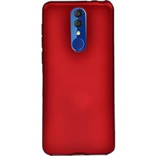 Dlrcase Alcatel 3 2019 Kılıf Premier Silikon Esnek Koruma+Nano Glass Kırmızı