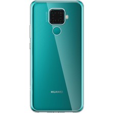 Dlrcase Huawei Mate 30 Lite Kılıf Süper Silikon Yumuşak Arka Koruma+Nano Glass Şeffaf