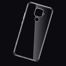 Dlrcase Huawei Mate 30 Lite Kılıf Süper Silikon Yumuşak Arka Koruma+Nano Glass Şeffaf