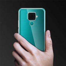 Dlrcase Huawei Mate 30 Lite Kılıf Süper Silikon Yumuşak Arka Koruma+Nano Glass Şeffaf