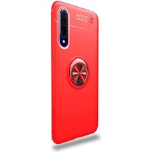 Dlrcase Huawei P Smart Pro 2019 Kılıf Ravel Silikon Yüzüklü Mıknatıslı Kırmızı