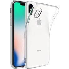 Dlrcase Apple iPhone Xs Max Kılıf Kamera Korumalı Şeffaf Silikon Renksiz