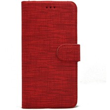 Dlrcase Xiaomi Redmi 9c Kılıf Standlı Kartvizitli Exclusive Spor Cüzdan Kırmızı