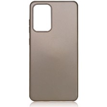 Dlrcase Samsung Galaxy A52 Kılıf Mat Soft Premier Silikon+Nano Glass Gold