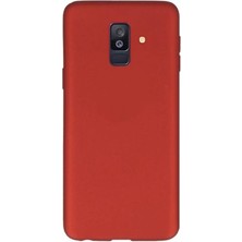 Dlrcase Samsung Galaxy A6 Plus 2018 Kılıf Premier Silikon Mat Kapak Kırmızı