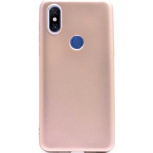 Dlrcase Xiaomi Mi Mix 3 Kılıf Premier Silikon Esnek Koruma+Nano Glass Gold