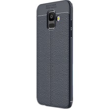 Dlrcase Samsung Galaxy A6 Plus 2018 Kılıf Niss Silikon Arka Kapak Lacivert