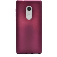 Dlrcase Alcatel 3 Kılıf Premier Lüx Yumuşak Silikon+Nano Glass Mürdüm