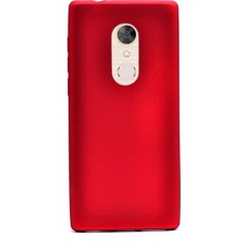 Dlrcase Alcatel 5 Kılıf Premier Silikon Arka Koruma + Nano Glass Kırmızı