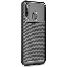 Dlrcase Huawei Honor 20 Lite Kılıf Negro Karbon Silikon+Nano Glass Siyah