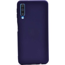 Dlrcase Samsung Galaxy A50S Kılıf Premier Silikon Koruma+Nano Glass Lacivert