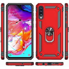 Dlrcase Samsung Galaxy A50S Kılıf Vega Standlı Yüzüklü Mıknatıslı Gümüş