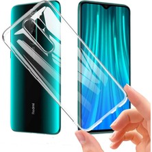 Dlrcase Xiaomi Redmi Note 8 Pro Kılıf Süper Silikon Yumuşak Arka Koruma+Nano Glass Şeffaf