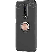 Dlrcase Xiaomi Poco X2 Kılıf Ravel Silikon Yüzüklü Mıknatıslı Bronz