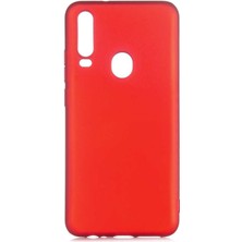 Dlrcase General Mobile GM20 Pro Kılıf Premier Silikon Koruma+Nano Glass Kırmızı