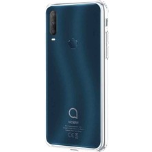 Dlrcase Alcatel 1s 2020 Kılıf Süper Silikon Arka Koruma+Nano Glass Renksiz