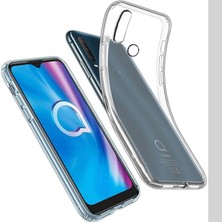 Dlrcase Alcatel 1s 2020 Kılıf Süper Silikon Arka Koruma+Nano Glass Renksiz