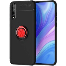 Dlrcase Huawei Y8P Kılıf Ravel Silikon Yüzüklü Mıknatıslı Bordo