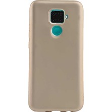 Dlrcase Huawei Mate 30 Lite Kılıf Premier Silikon Esnek Arka Koruma Gold