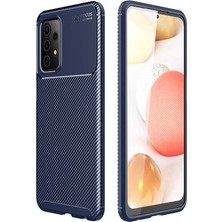 Dlrcase Samsung Galaxy A72 Kılıf Negro Karbon Dizayn Silikon Lacivert