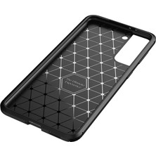 Dlrcase Samsung Galaxy S21 Plus 5g Kılıf Negro Karbon Dizayn+Full Ekran Siyah