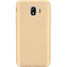 Dlrcase Samsung Galaxy J4 Kılıf Premier Silikon Ipeksi Dokunuş Gold