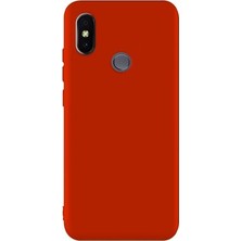 Dlrcase Xiaomi Mi 8 Kılıf Premier Silikon Ipeksi Dokunuş+Nano Glass Kırmızı