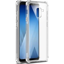 Dlrcase Samsung Galaxy A6 Plus 2018 Kılıf Antishock Ultra Koruma+Nano Glass Şeffaf